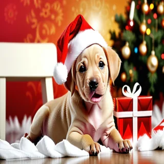 christmas dog wallpaper