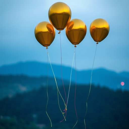 golden balloons