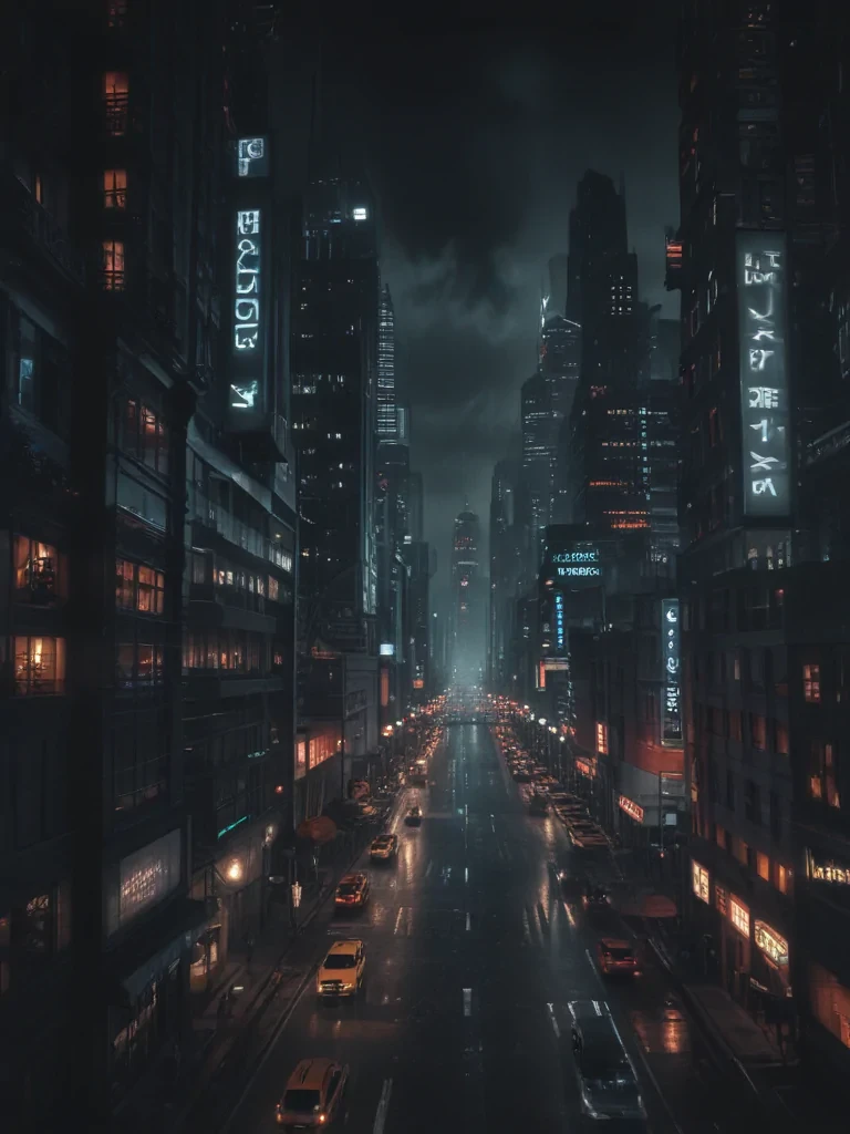 dark city background