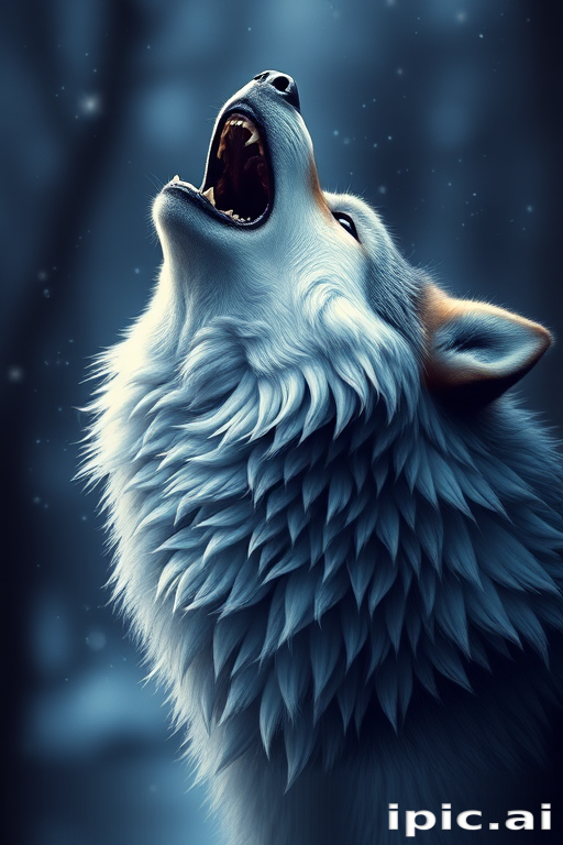 wolf howling png