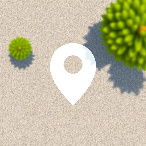 Create a minimalist, high-quality vector graphic of a location pin icon, using a Canon EOS R5 camera with a 50mm lens, aperture f/2.8, ISO 100, shot from a top-down view in natural light to enhance clarity and detail.