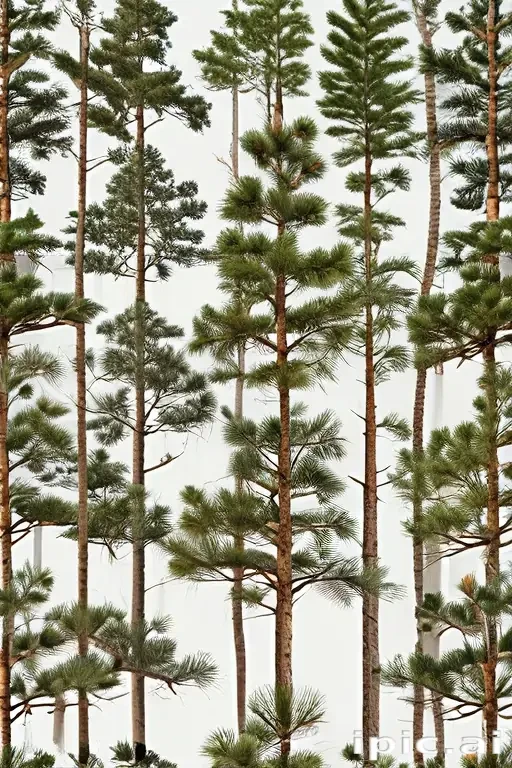 pine trees transparent background
