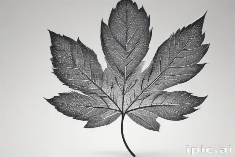 clipart leaf black and white