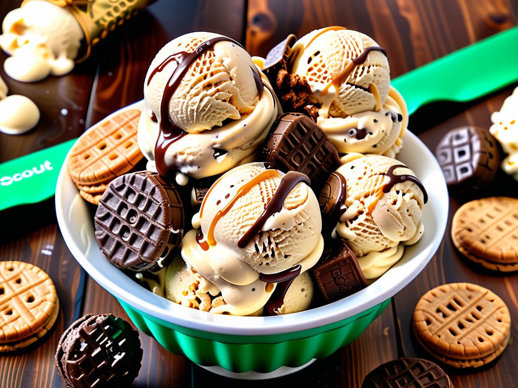girl scout cookie ice cream