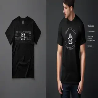 black tee mockup