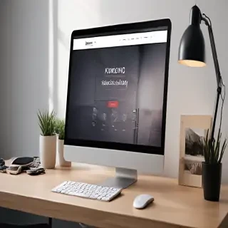 computer website mockup