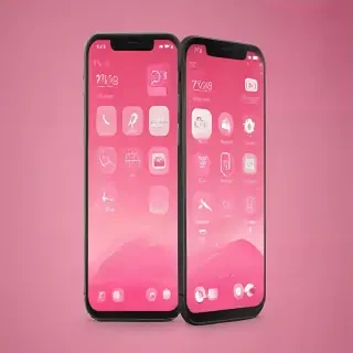 pink home screen