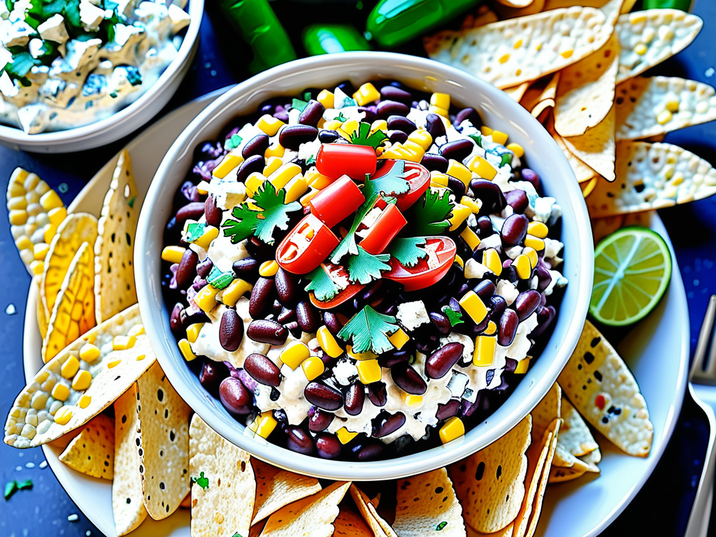 feta black bean corn dip