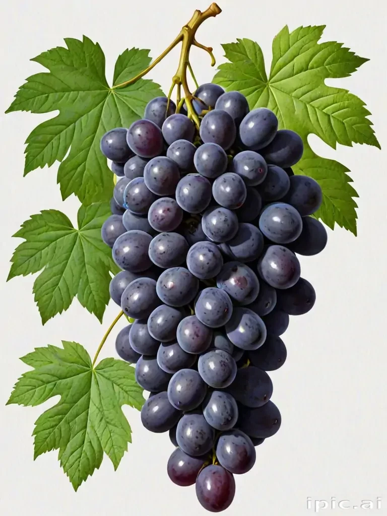 grapes clipart black and white