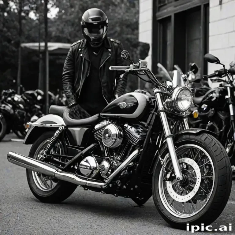 motorcycle clipart black and white