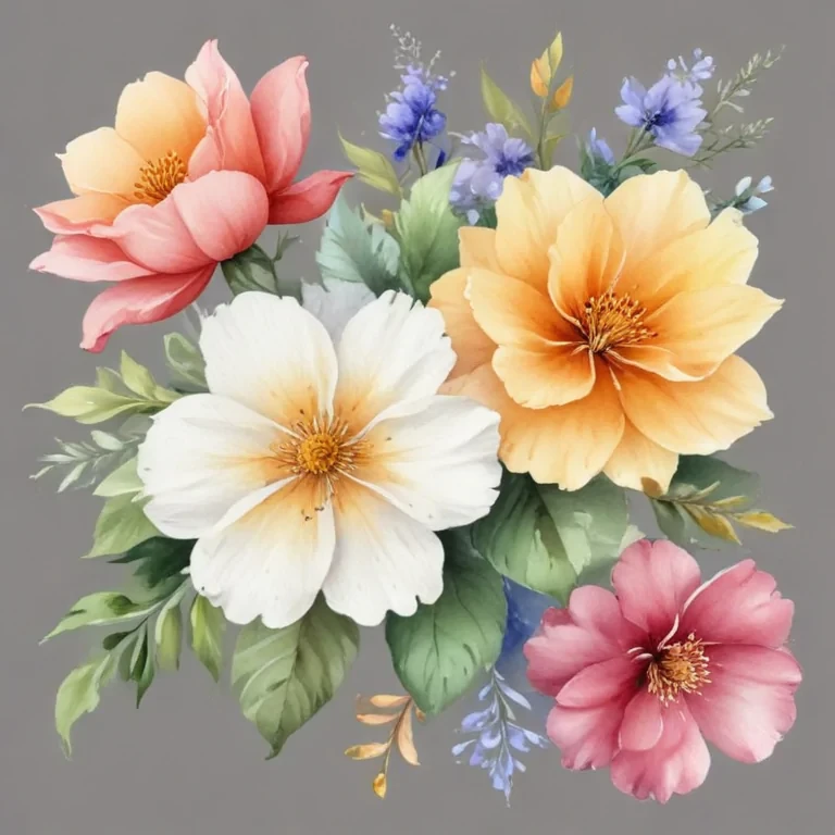watercolor flowers clipart