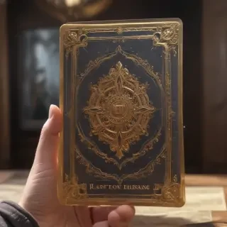 holding card