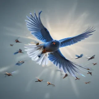 birds flying transparent background