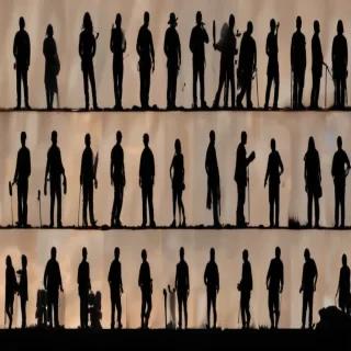 people silhouettes