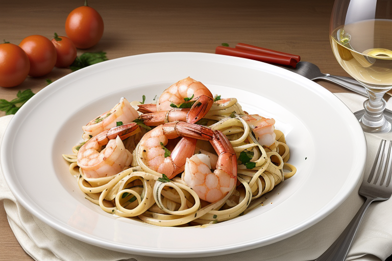 shrimp pasta white wine sauce