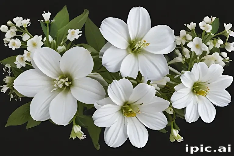 white flowers png transparent