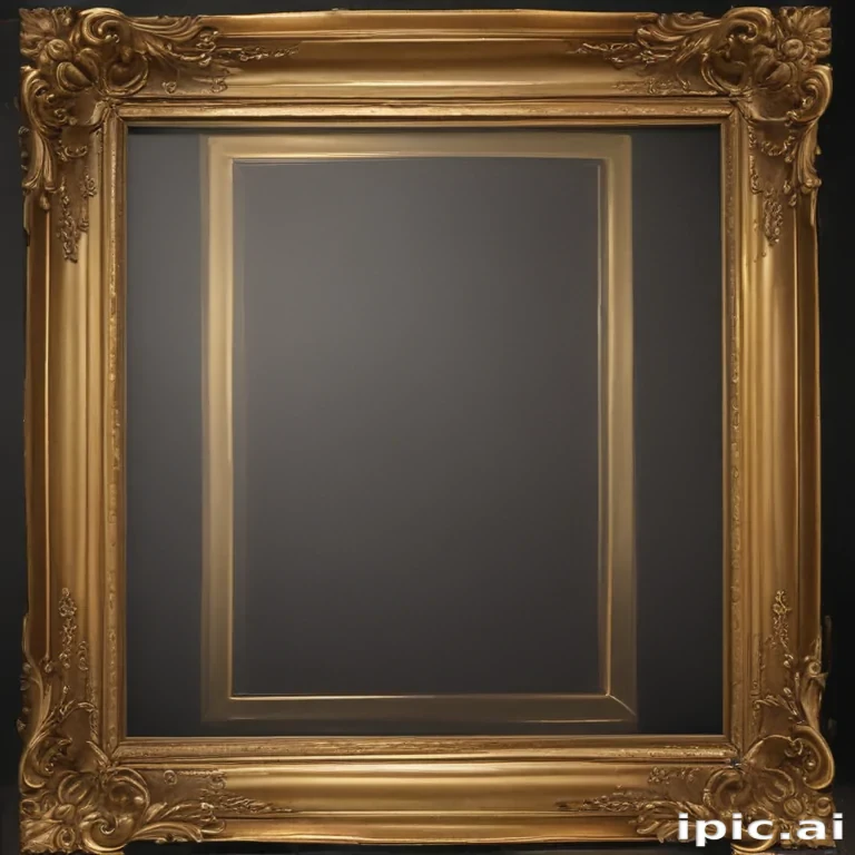 gold frame transparent
