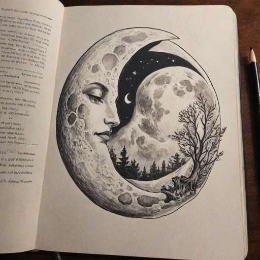 aesthetic moon drawings