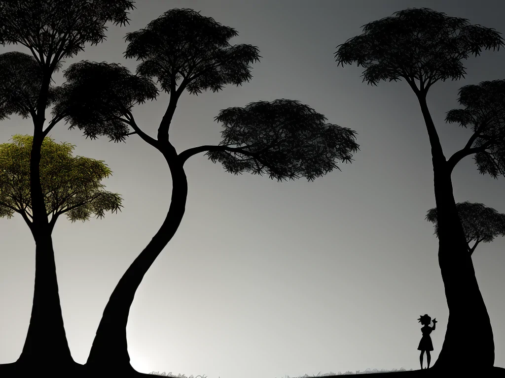 silhouette tree png