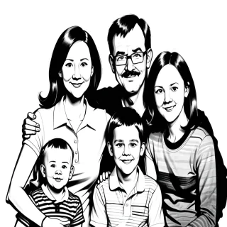 family picture drawing