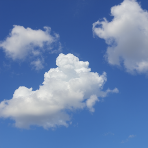 fluffy white clouds against a blue sky, captured with a Canon EOS 5D Mark IV, 35mm lens, f/8 aperture, 1/200s shutter speed, ISO 100, shot in landscape orientation for clarity and depth.