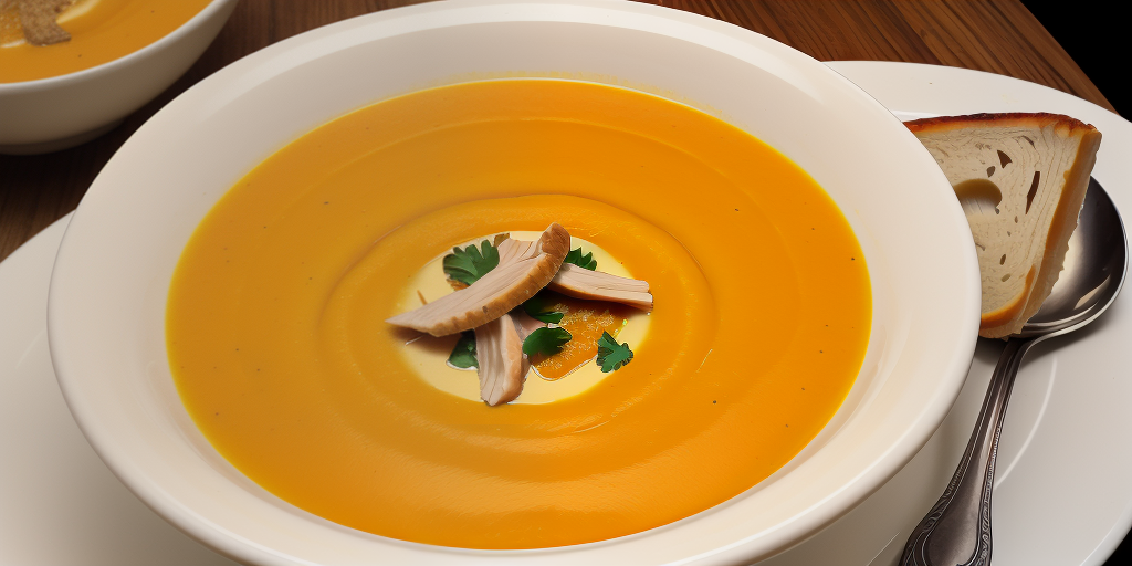 butternut squash soup with chicken