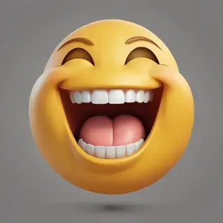 transparent laughing emoji