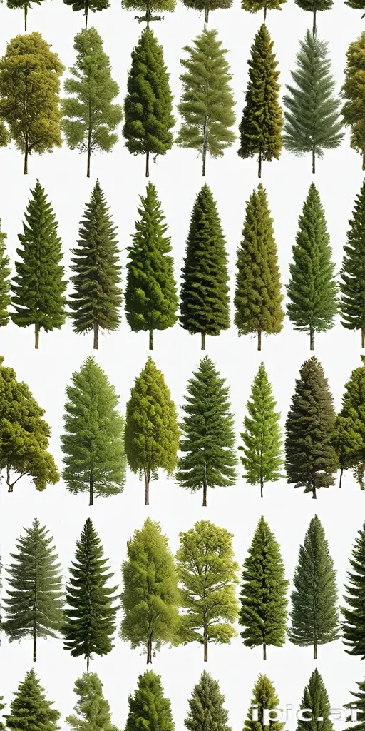 trees no background