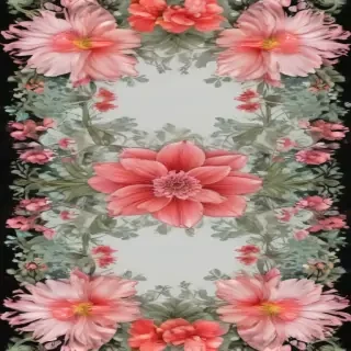 transparent floral border