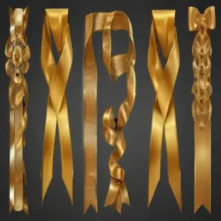 gold ribbon clipart