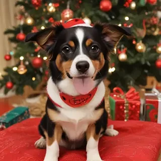 pictures of dogs christmas