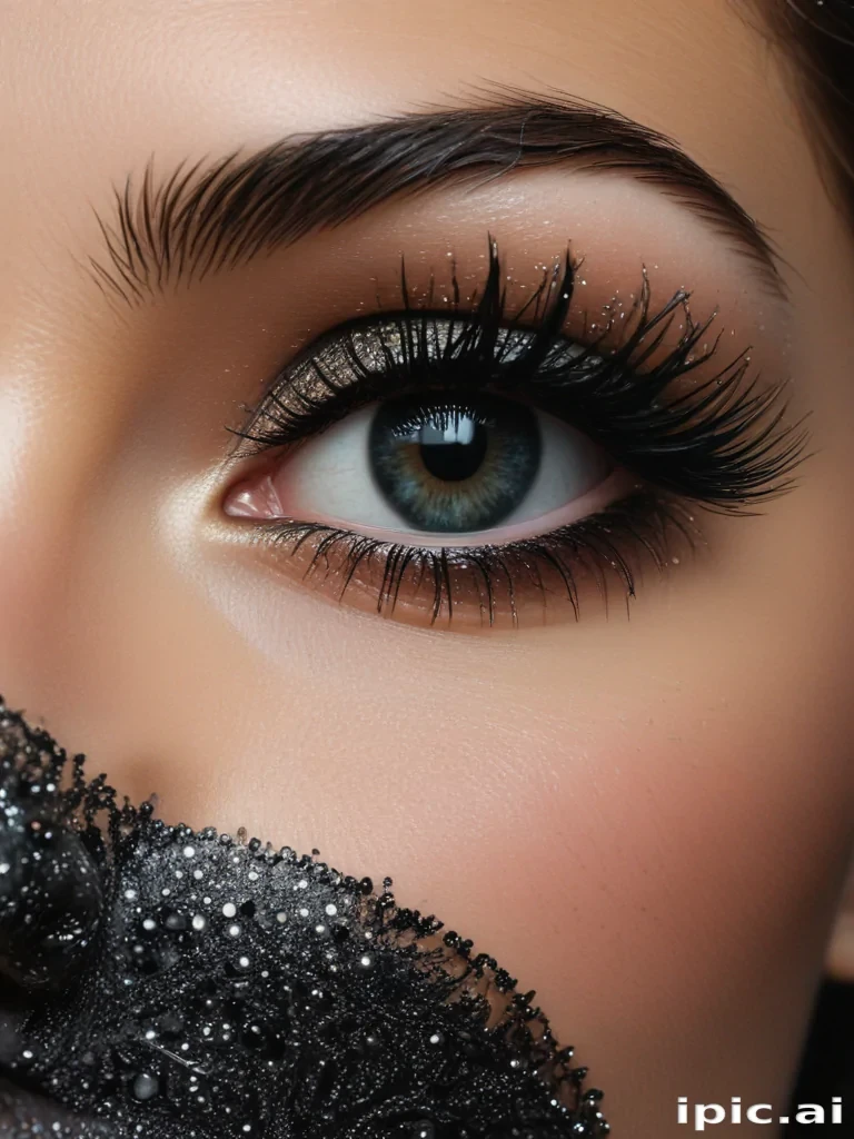 black with glitter