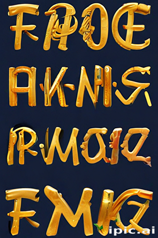 Creative Display of Artistic Letters Forming an Intriguing Visual ...