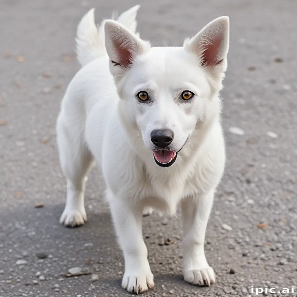 white dog