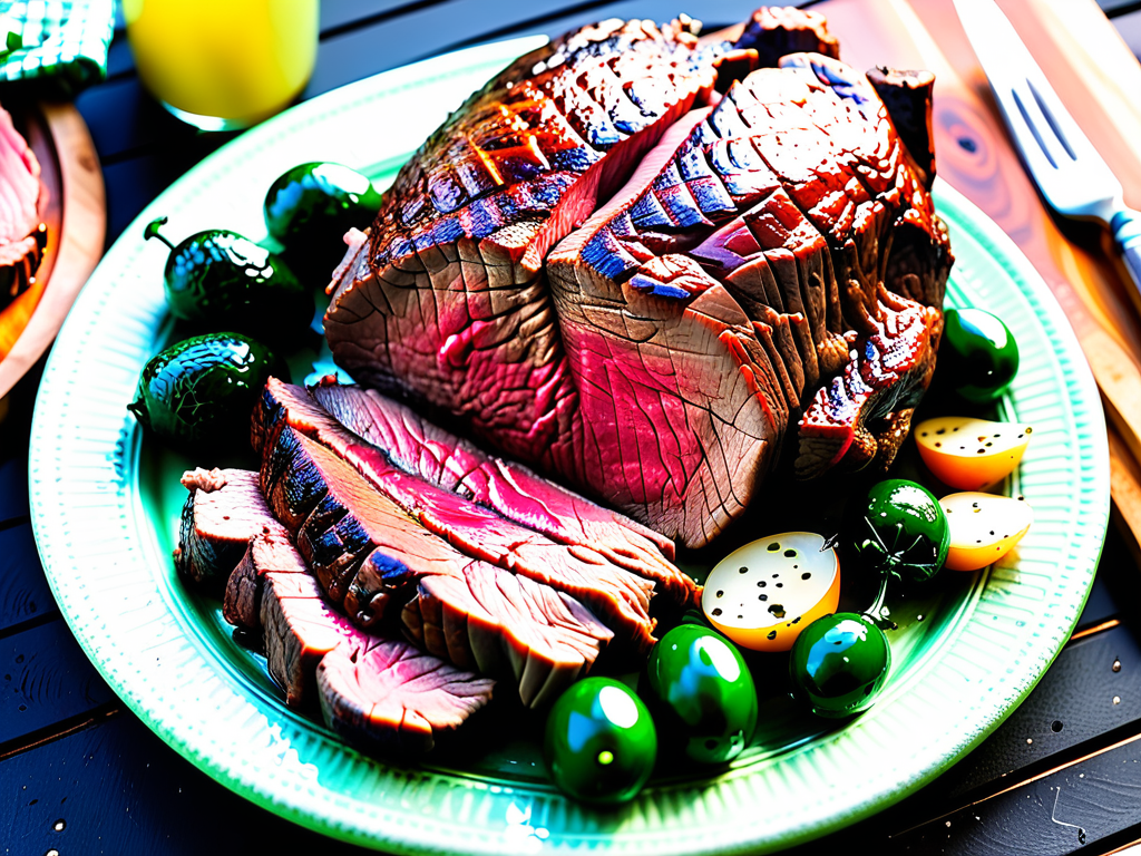 chuck roast on green egg