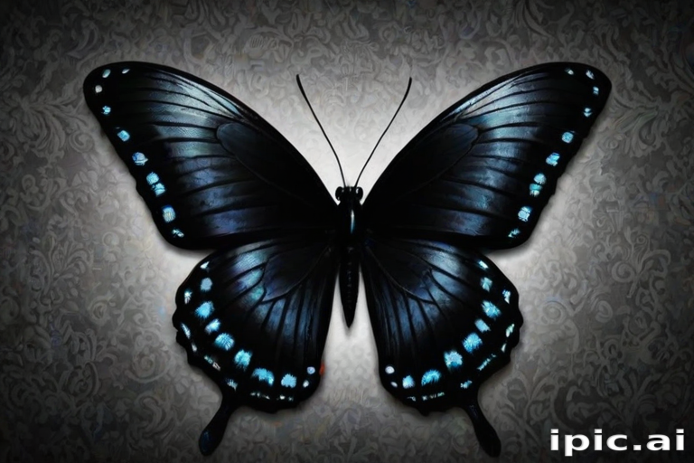 black wallpaper butterfly