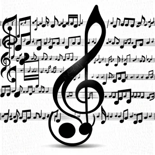 background music notes png