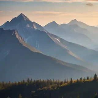 mountainous background