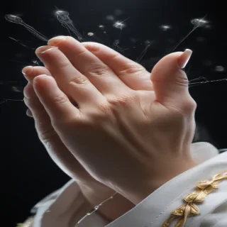 praying hands transparent