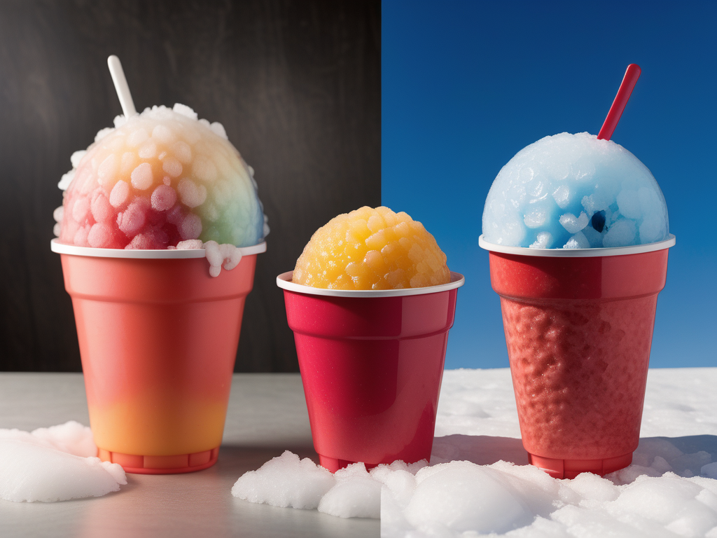 shaved ice vs snow cone