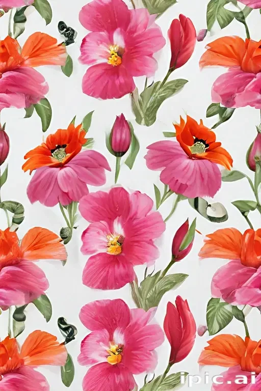 flowers with white background