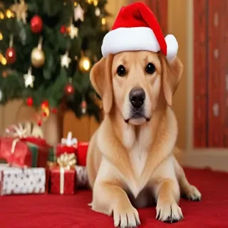 wallpaper christmas dog