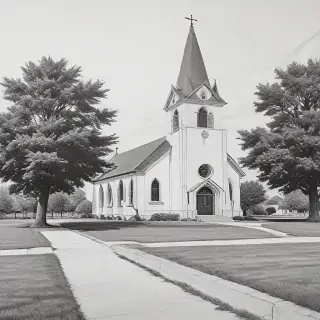 church drawing