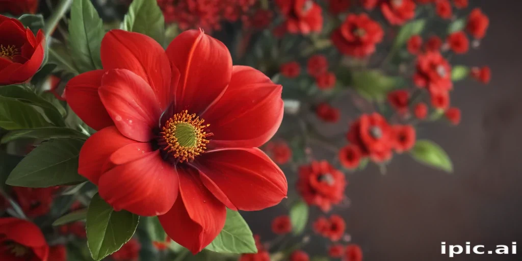 flower background red