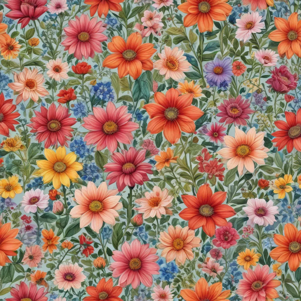 colourful flower drawing
