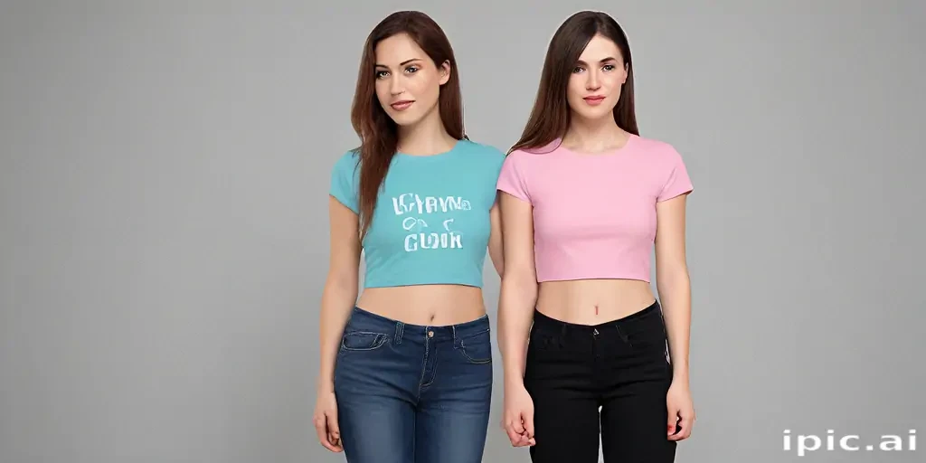 crop top shirt mockup