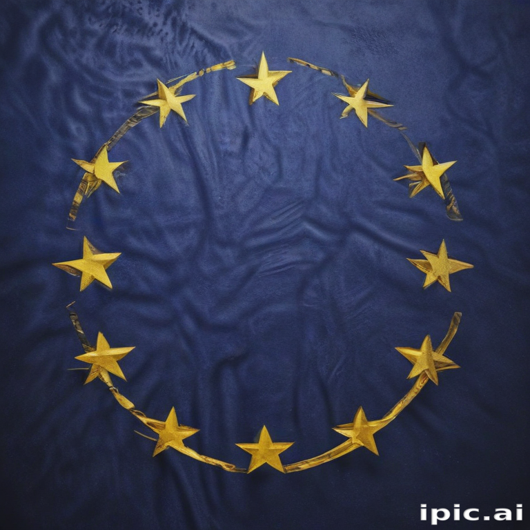 Elegant Representation of European Union Stars on a Deep Blue Background
