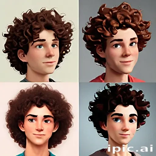 popular male cartoon characters with curly hair