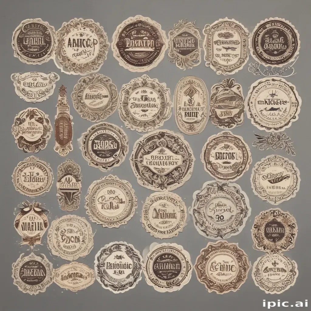 vintage stickers png