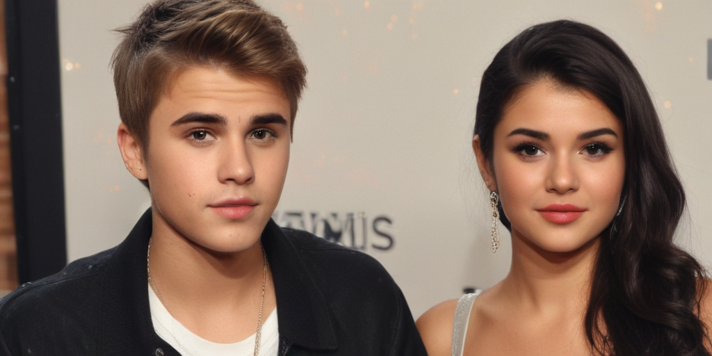 justin bieber at selena gomez